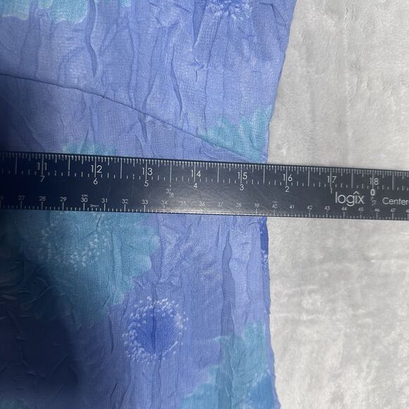 VTG Y2K Funky People Babydoll Mini Dress Size M Blue Phoebe Buffay 90s Clueless - Picture 9 of 14